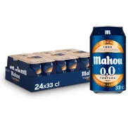 Pack de 24 Latas de Mahou 0,0 Tostada - 33 cl cada una
