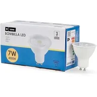 Pack de 6 Bombillas Led 7W Gu10 Luz Neutra 4000k
