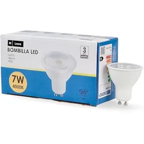 Pack de 6 Bombillas Led 7W Gu10 Luz Neutra 4000k