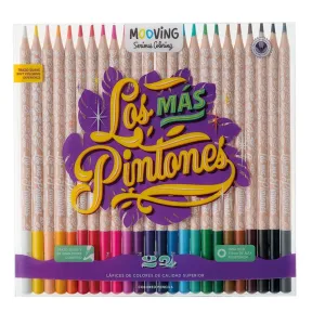 Lápices de colores Mooving: 24 vibrantes opciones
