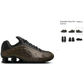 Zapatillas Nike Shox R4 para mujer - negro y marrón