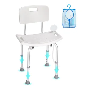 Asiento de Ducha Antideslizante Ajustable y Resistente 158 kg
