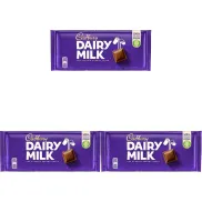 Tableta Clásica de Chocolate con Leche Cadbury Dairy Milk, 3u.