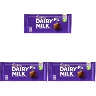 Tableta Clásica de Chocolate con Leche Cadbury Dairy Milk, 3u.