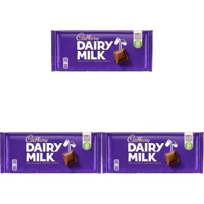Tableta Clásica de Chocolate con Leche Cadbury Dairy Milk, 3u.