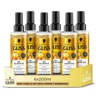 Acondicionador Bifásico Sin Aclarado Schwarzkopf Gliss 6x200ml