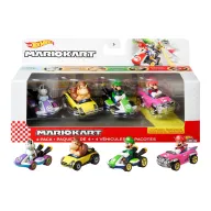 Conjunto Hot Wheels Mario Kart: 4 vehículos de personajes