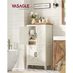 Aparador Rústico Blanco, Armario de Almacenamiento de Baño