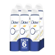 Dove 0% Desodorante en aerosol para mujer, 6 unidades 150 ml