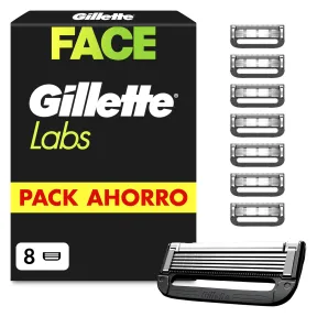 Pack de 8 Cuchillas GilletteLabs para Maquinillas de Afeitar