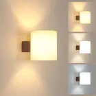 Lámpara de Pared E27 Comely en Madera y Vidrio para Interiores