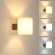Lámpara de Pared E27 Comely en Madera y Vidrio para Interiores