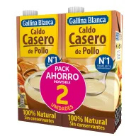 Caldo de Pollo 100% Natural GALLINA BLANCA - Pack 8L