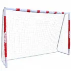 Portería de acero grande 3 x 2 m rojoblanco para fútbol