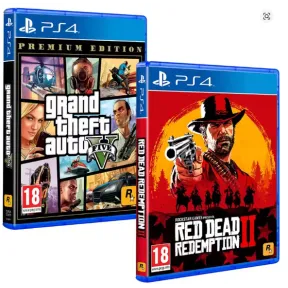 Pack 2 Juegos PS4: Red Dead Redemption 2 + GTA V