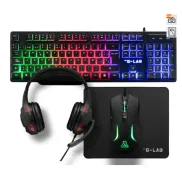 Combo Gaming 4 en 1: Teclado, Ratón, Auriculares RGB