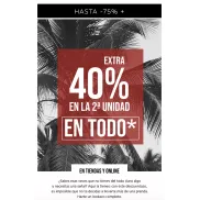 40% de descuento en segunda unidad