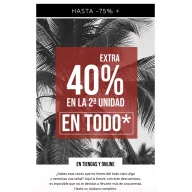 40% de descuento en segunda unidad