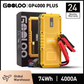 Arrancador GOOLOO 4000A 20000mAh con Linterna LED y Batería