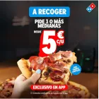 Recoge 3 o más pizzas: Medianas a 5€ en Domino's