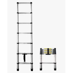 Escalera Plegable y Extensible de Acero Galvanizado 2-4,4 m