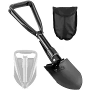 Pala ligera de acero al carbono para camping, 47 cm