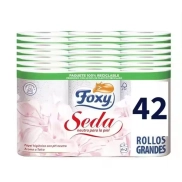 Papel higiénico FOXY Seda, 42 rollos, 3 capas, PH neutro