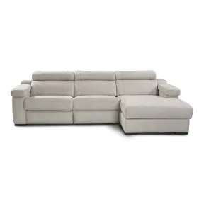 Sofá City de 3 plazas con chaise longue y relax eléctrico
