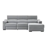 Sofá City de 3 plazas con chaise longue y asiento relax eléctrico