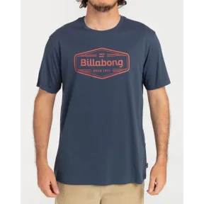 Camiseta de Manga Corta Billabong Trademark en Negro y Blanco