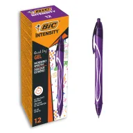 Bolígrafos de Gel Morados BIC Gel-ocity 0,7mm - Caja de 12