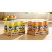 Fanta Naranja y Limón - Pack 9 Latas 330 ml Bajo en Calorías