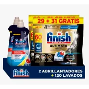 Pack Brillo Total Finish – 120 Pastillas + Abrillantador Limón