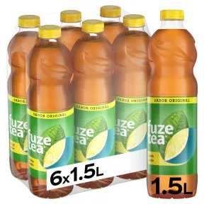 Fuze Tea Sabor Limón, Pack de 6 Botellas de 1,5 L