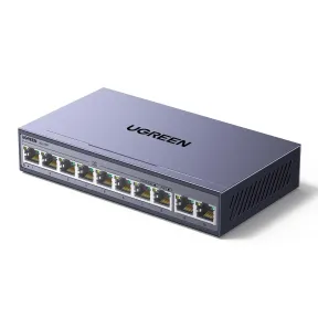 Interruptor LAN PoE de 10 Puertos UGREEN con 60W Total