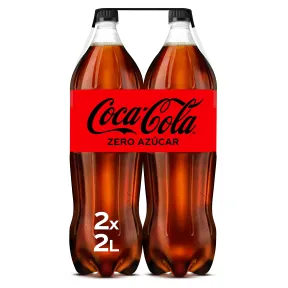 Coca-Cola Zero Azúcar, Pack 2 Botellas de 2L Sin Calorías