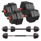 Mancuernas Hexagonales de 30 kg con Barra de Conexión