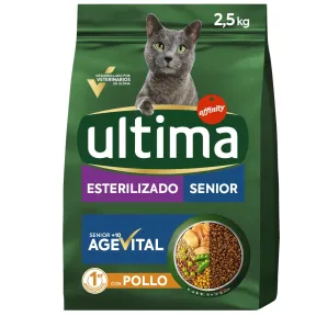 Pienso Senior Esterilizados para Gatos con Pollo 2x2,5kg