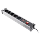 Regleta de pararrayos negra Zenitech (5 x 16 A)