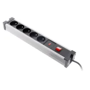 Regleta de pararrayos negra Zenitech (5 x 16 A)