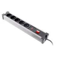 Regleta de pararrayos negra Zenitech (5 x 16 A)