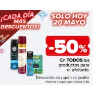 Hoy: 50% en cupón y 70% en segunda unidad de afeitado