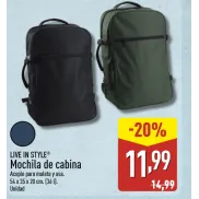 Mochila de cabina 36l en Aldi desde el 20 de mayo