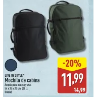 Mochila de cabina 36l en Aldi desde el 20 de mayo