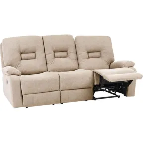 Sofá moderno reclinable de 3 plazas beige acolchado Bergen