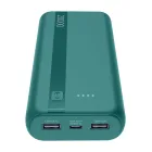 Powerbank 20000 mAh Azul, USB C y A, 12 W, 144 horas
