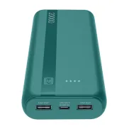 Powerbank 20000 mAh Azul, USB C y A, 12 W, 144 horas