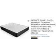 Oferta de Colchón Viscoelástico Duérmete Online