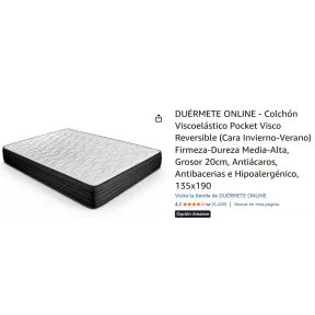 Oferta de Colchón Viscoelástico Duérmete Online
