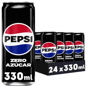 Pack de 24 latas de Pepsi Zero, refresco sin azúcar